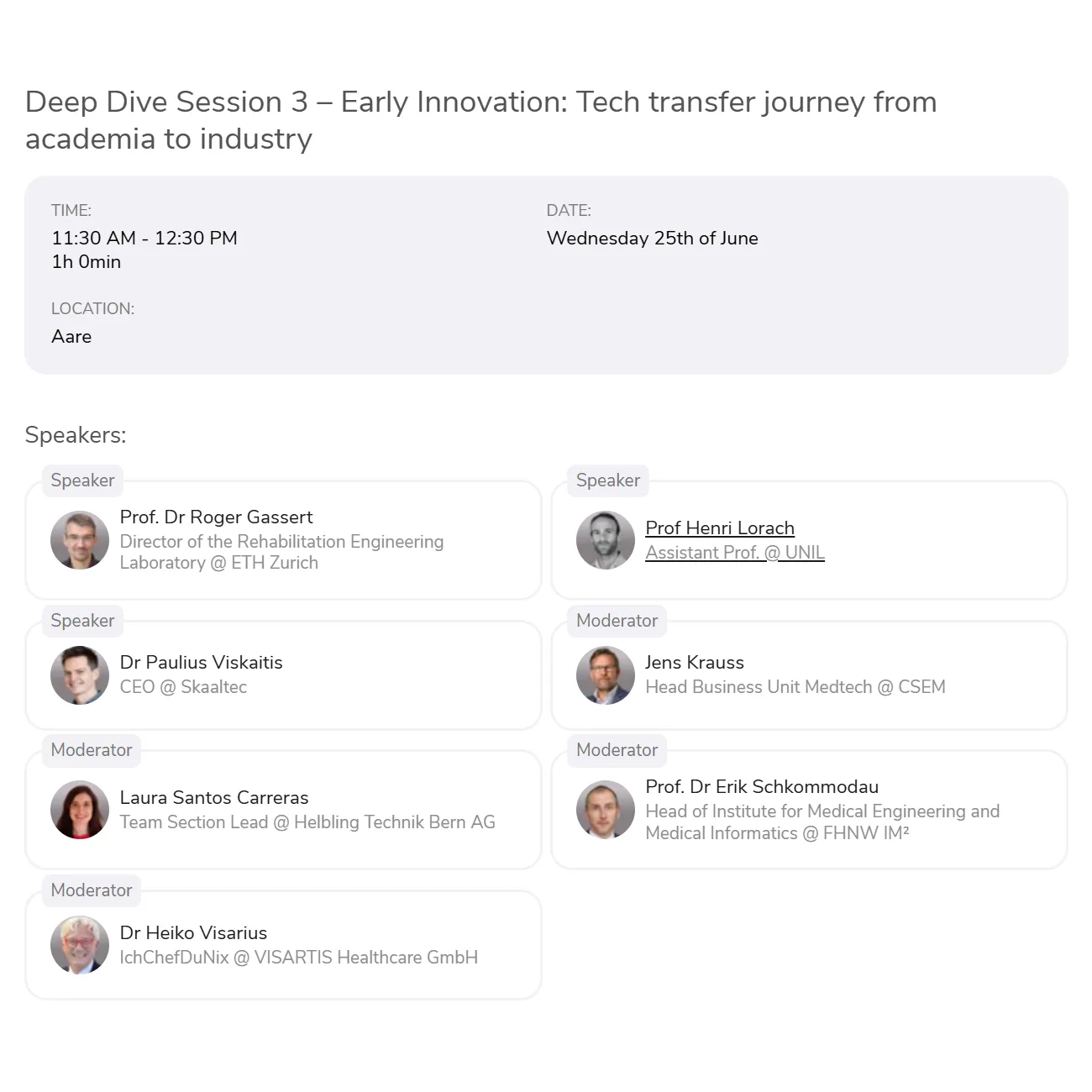 Swiss Medtech Day 2025 1