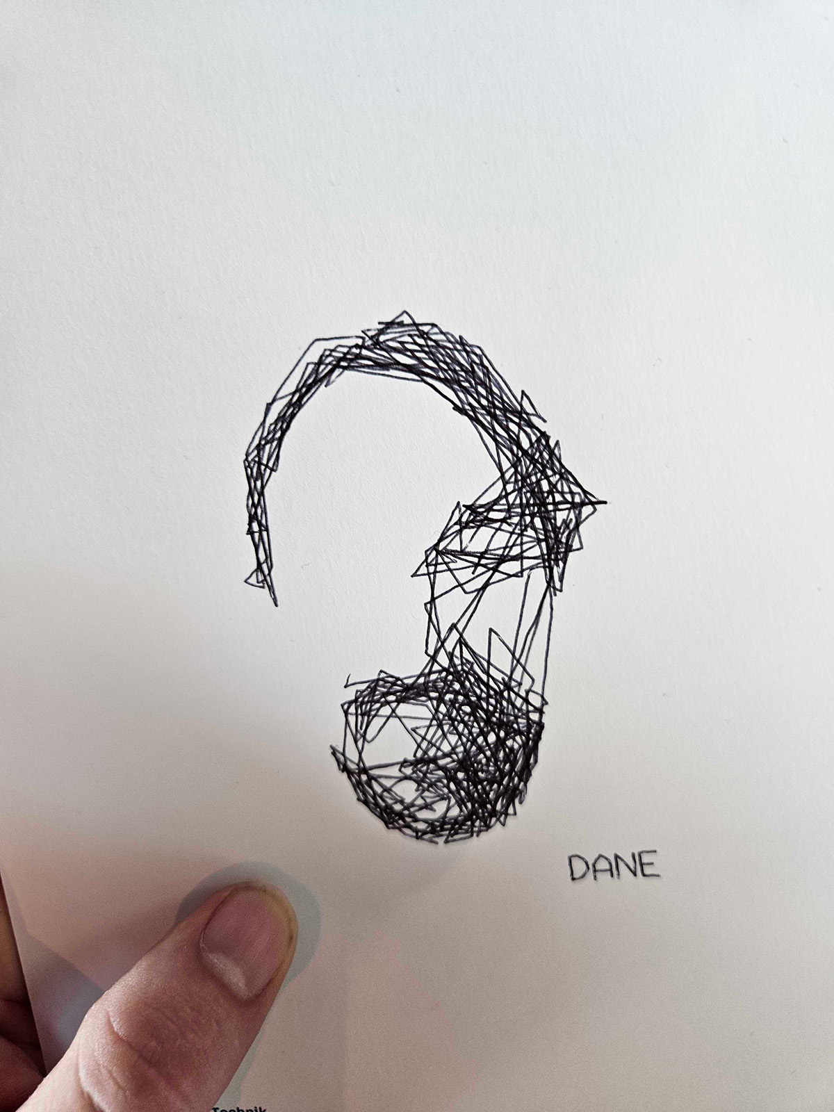 Robot sketching Dane's portrait