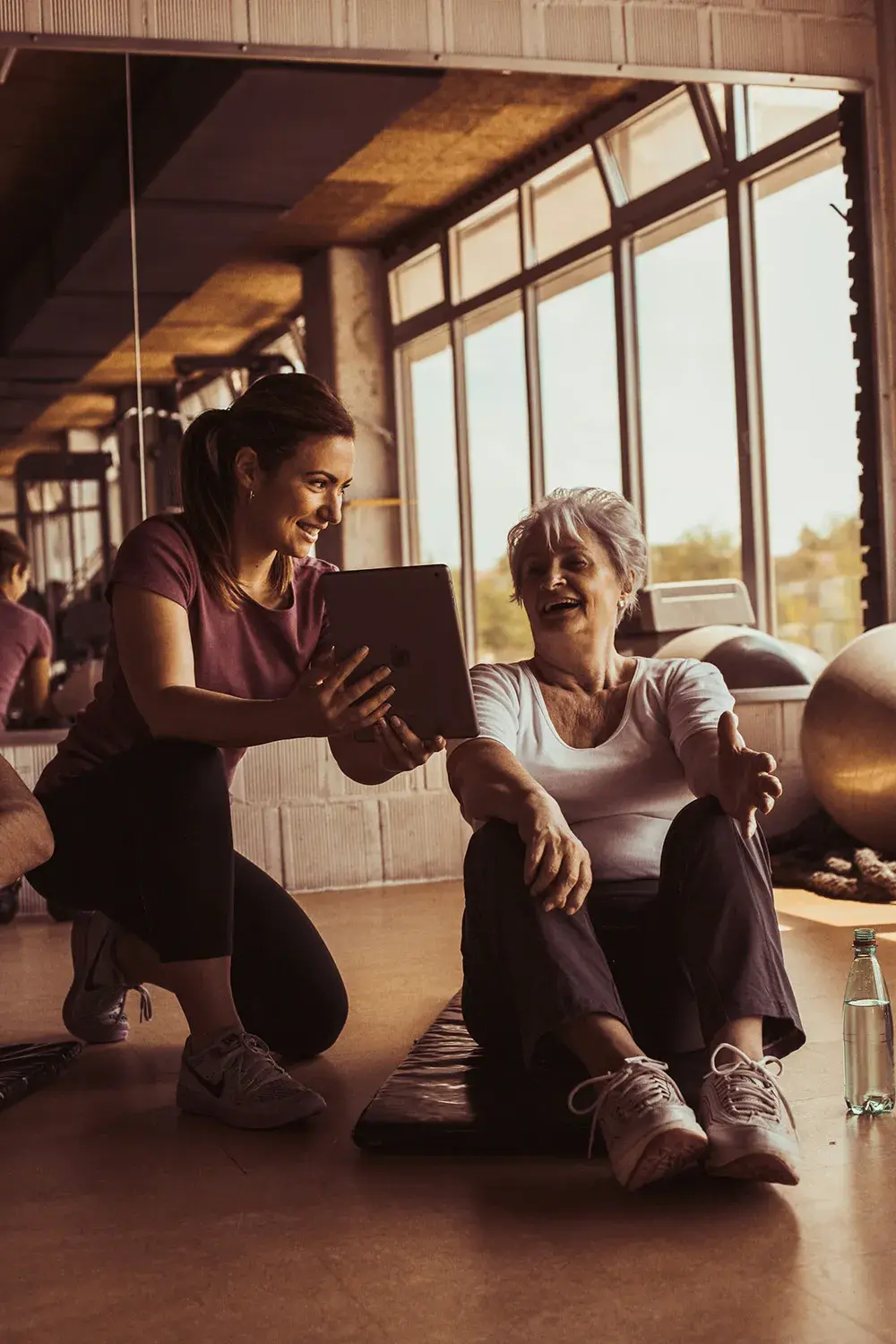 Physical therapy with tablet