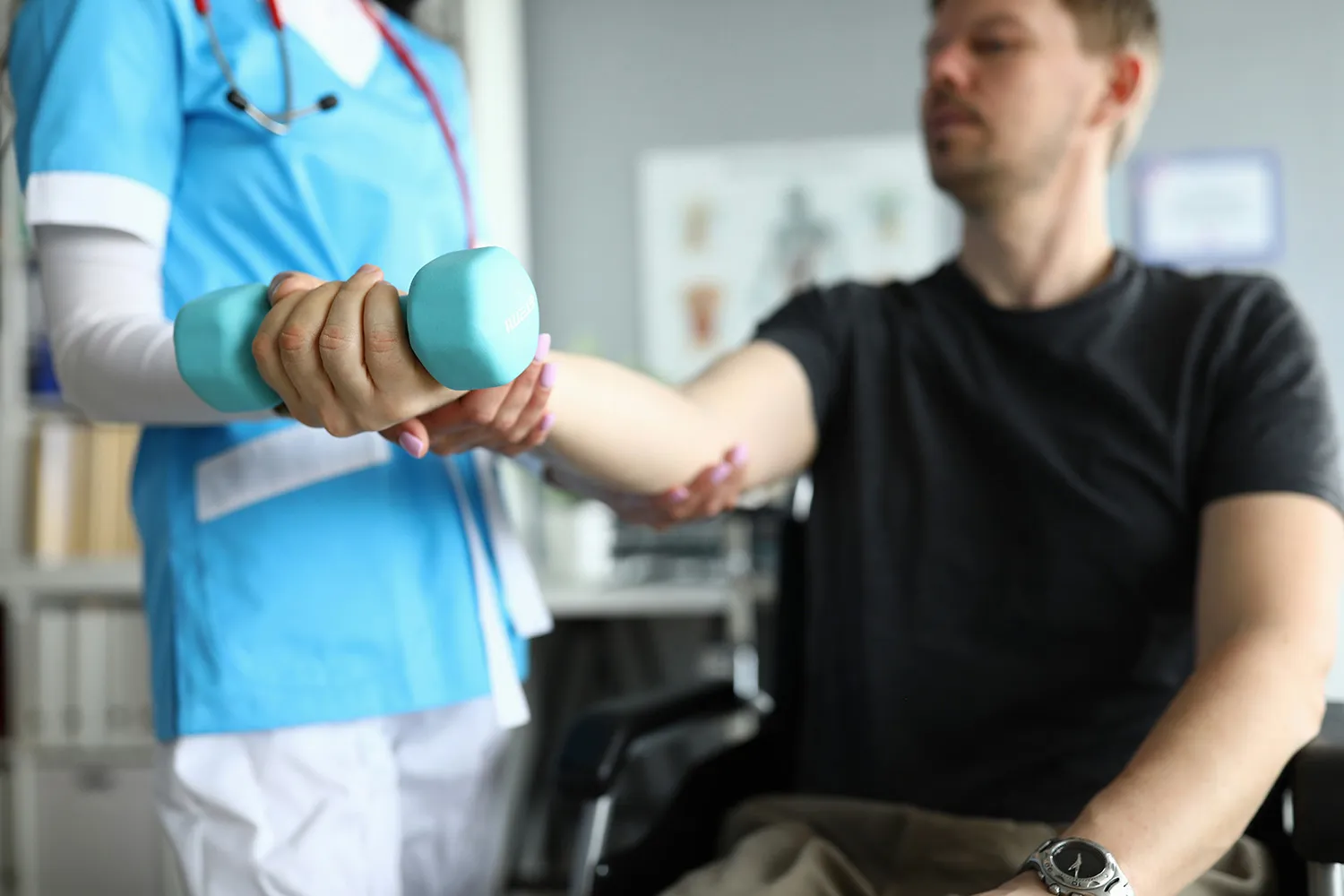 Physical therapy with weights